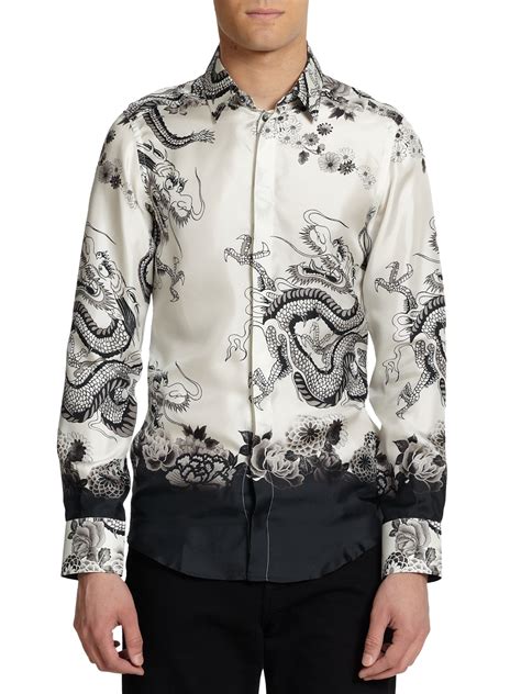 dolce gabbana dragon shirt|dolce & gabbana shirt men's.